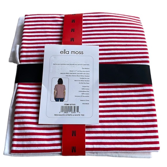 Ella Moss - 2 Pack Flattering Fit Ultra Soft Perfect Tee - Picture 5 of 5